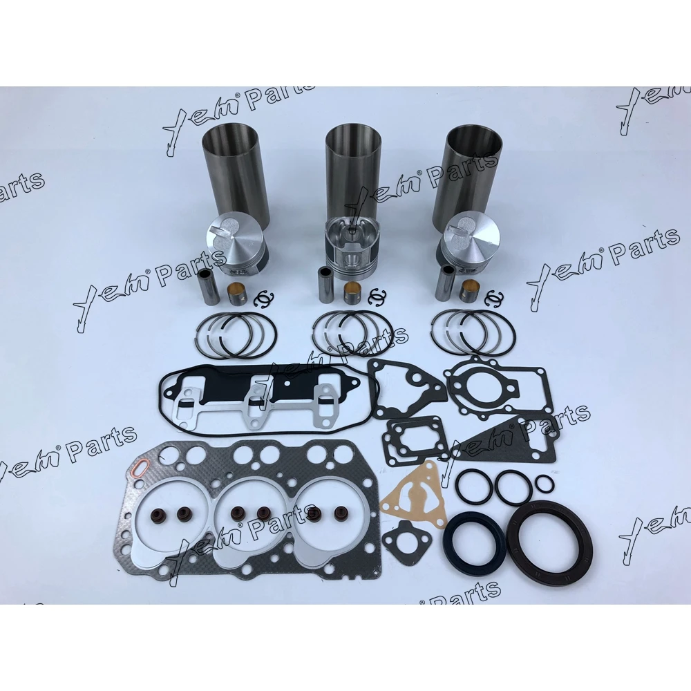 3TNA72 Rebuild Kit With Cylinder Gasket Kit Piston Rings Liner for Yanmar Diesel Engine 6