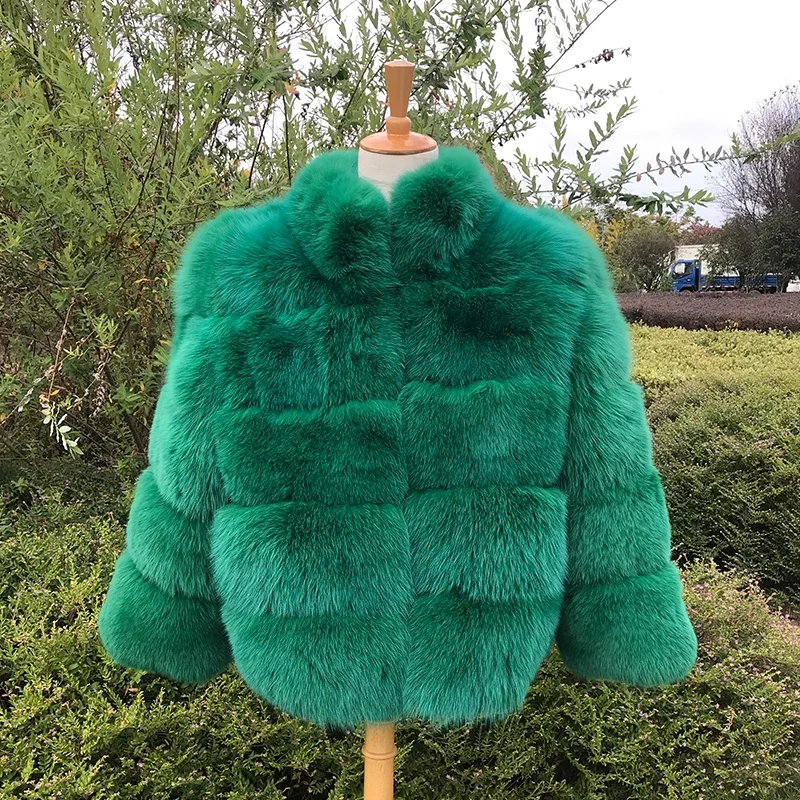 2025 Winter High Quality Silver Fox Fur Coat for Women Customized