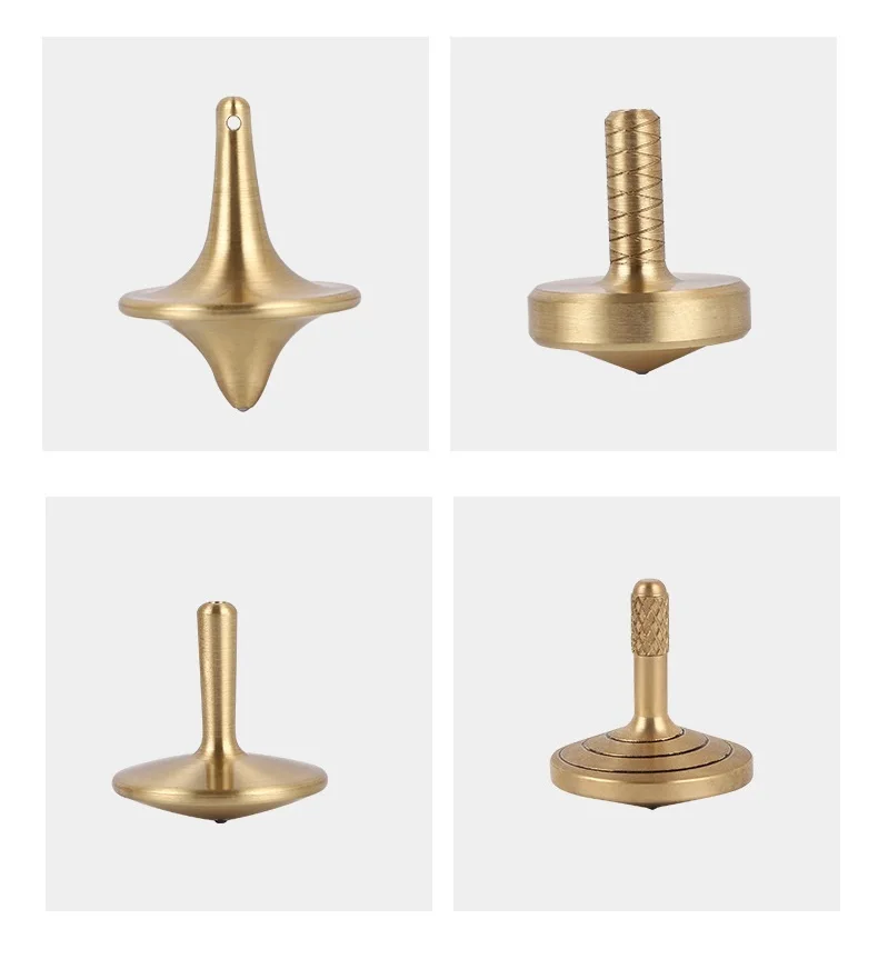 Изысканный латунный вращающийся Топ, превосходный элегантный идеальный баланс, сделанная металлическая кинетическая настольная маленькая игрушка EDC