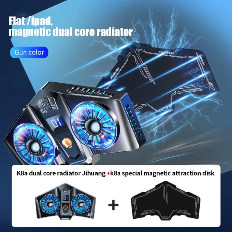 Marycan Double Fan Phone Radiator 3 Seconds Cooling Semiconductor Heatsink Phone Radiator for Live Streaming Mobile Gaming for Smartphone/Tablet