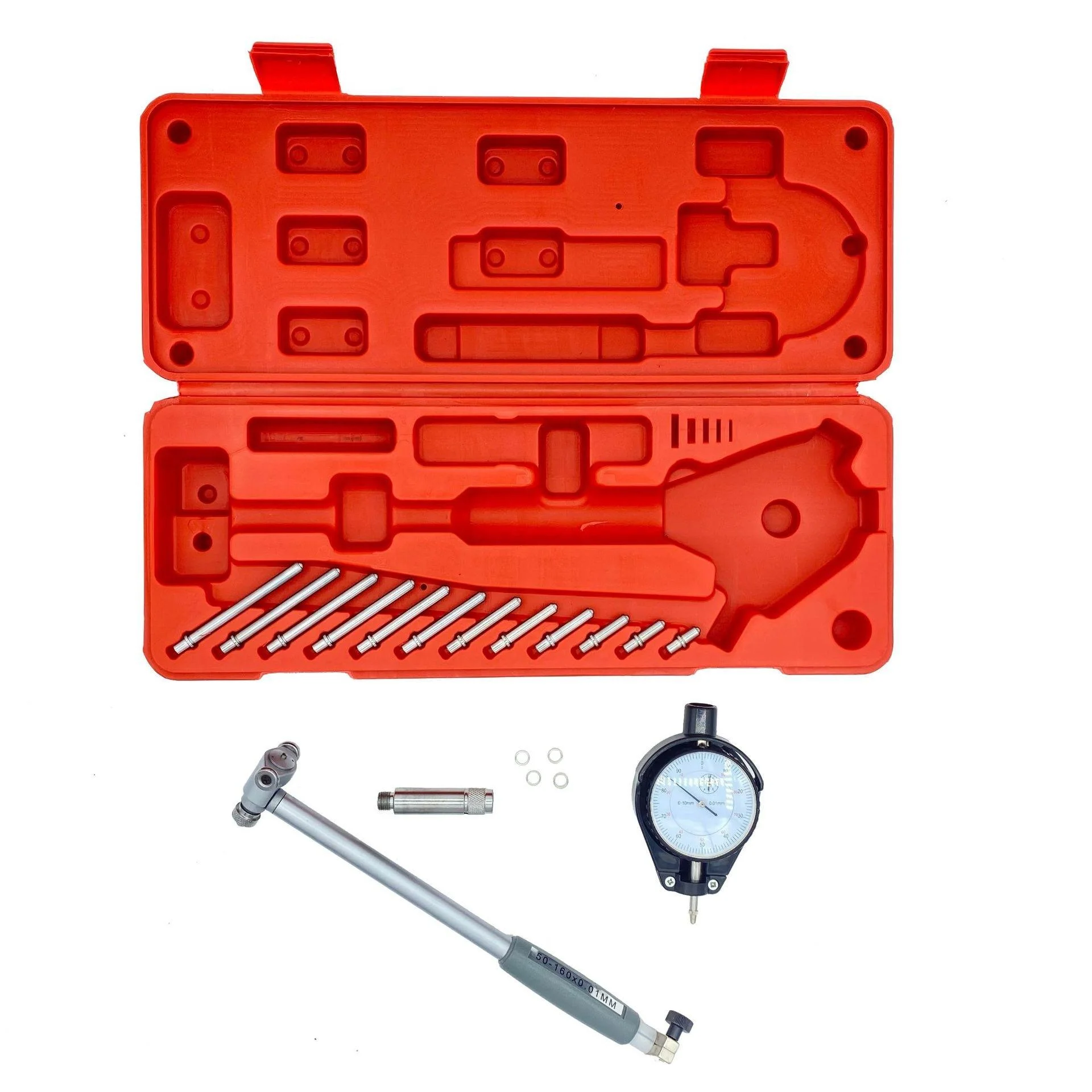 TEBAK High Precision 0.01mm Dial Bore Gauge 50-160mm Measuring Range Internal Diameter Measuring Tool