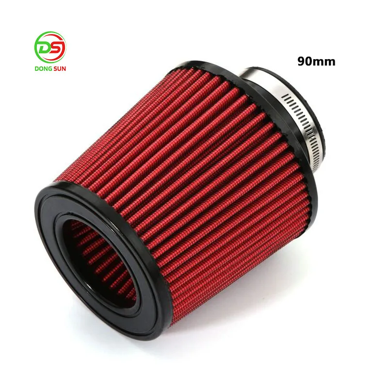 Universal 90mm 3.5 inch Clamp-On Engine Air Filter Replacement Round ...