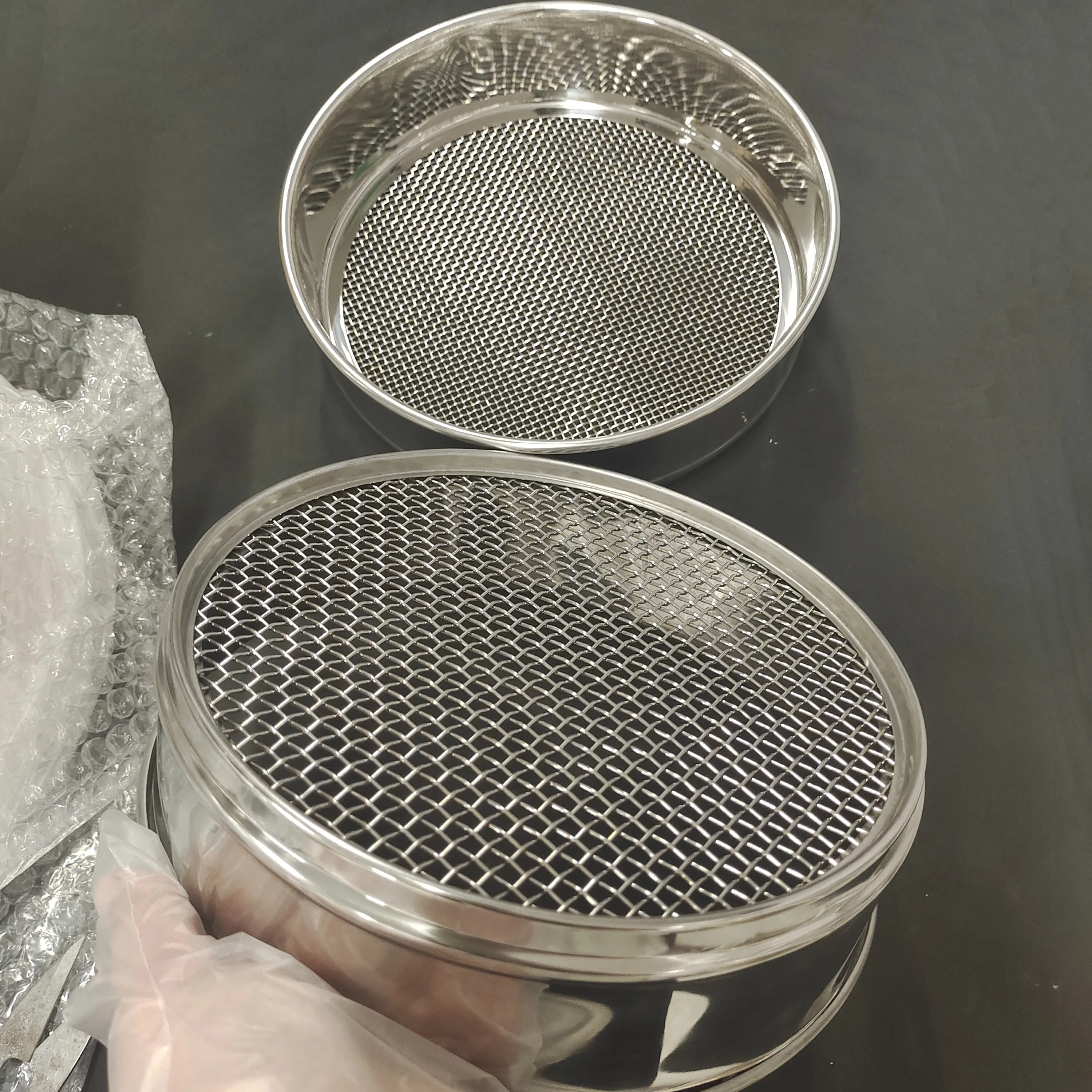 メッシュフィルター 1 個 10-35 センチメートルラウンド 304 ステンレス鋼ストレーナーふるい高精度ミクロン小麦粉粉末ふるい  耐久性のある食品グレード54045602505001000ミクロンステンレス鋼メッシュふるい標準テストふるい