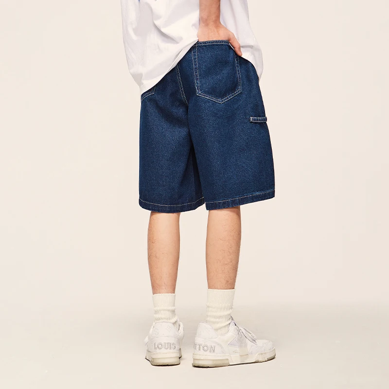 QUICKSHOW Denim Men Jean Shorts Streetwear Button Pants Denim Shorts for Boys Apparel