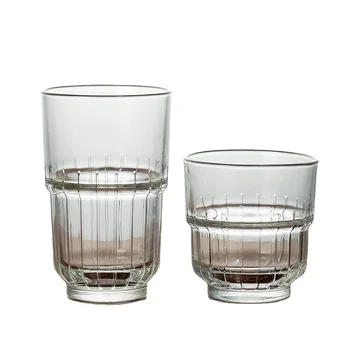 Libby water glasses Stackable beer glasses Glass whiskey glasses teacup