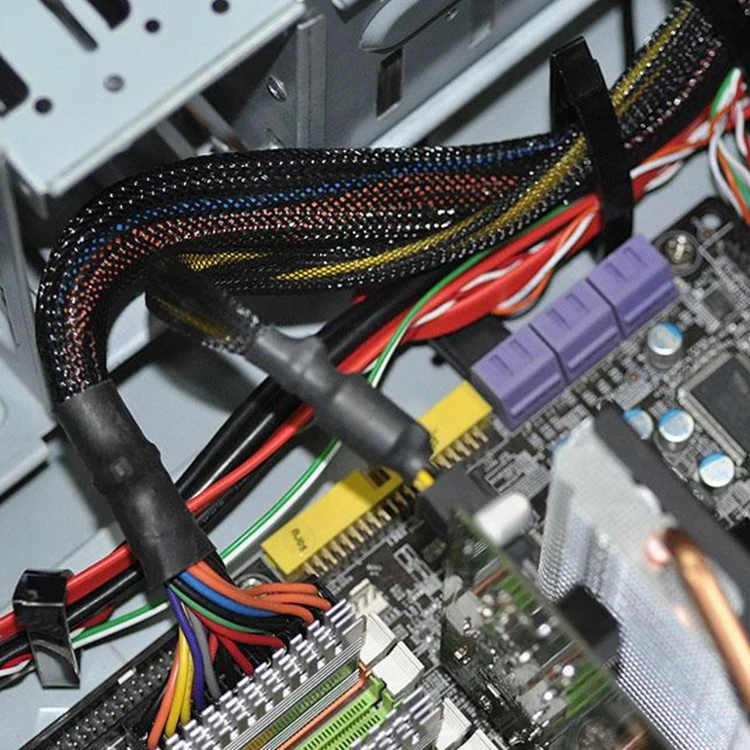 Flexible Rodent Resistant Cable Sleeve Expandable  Split Cable Wire Harness Braided Wrap Sleeve