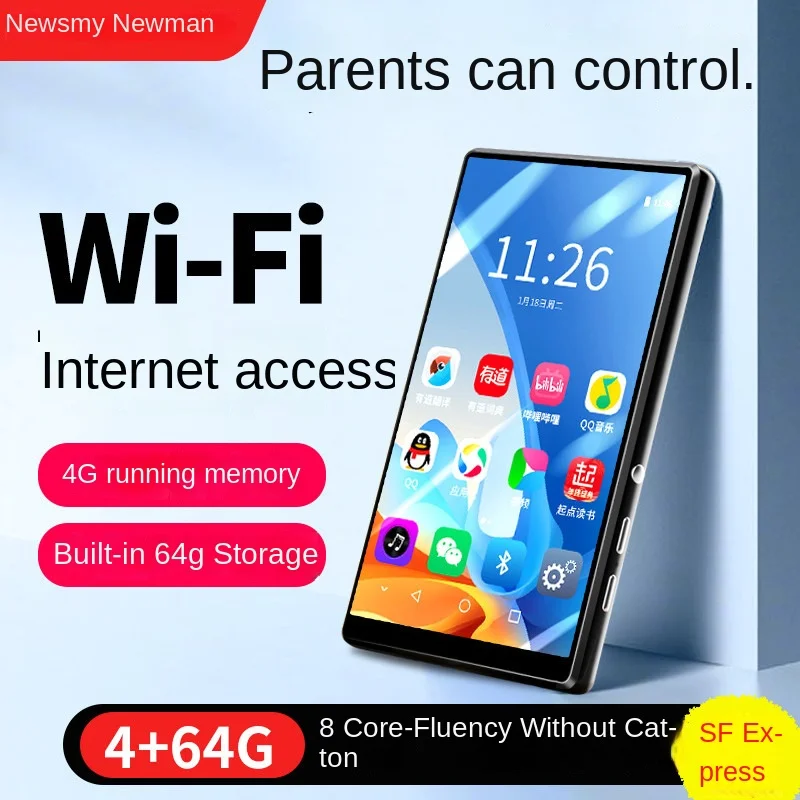 Newman MP4 Full Screen Android Touch Screen Video Player Music Movie Internet Smart MP5 MP6 Voice Recorder Card