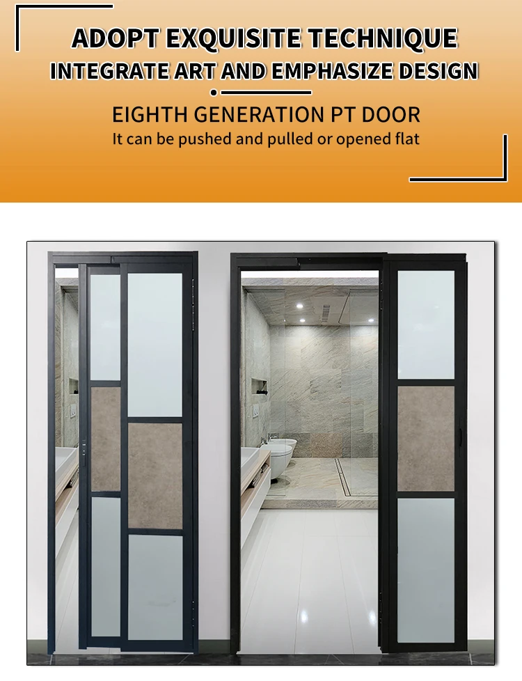JBDhome French Modern Woodgrain Aluminum Sliding PD Doors with Durable ...
