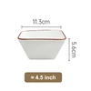 Bol carré blanc de 4,5 pouces