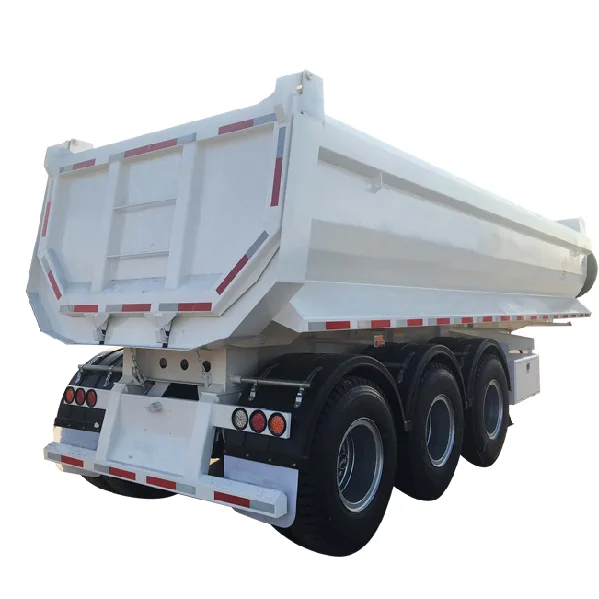 35 Cubic Meter Transport Landing Gear U-shape End Tipper Semi Truck Trailer Ton Steel Manufacture 2023 Sale New 20 to 100 WABCO