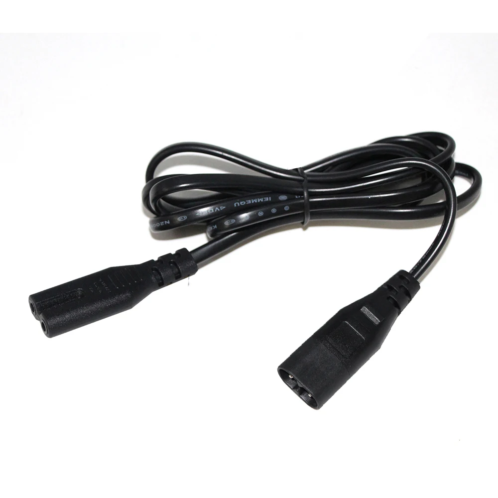 Iec320 60320 Figure 8 Ac Power Cable 2 Pin Male to Female Socket Iec 320 Connector Camera Charger C7 to C8 Extension Cord