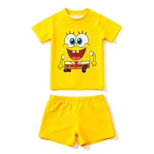 Oeko-Tex Certified Wholesale Baby Toddler Boys' Heat-Transfer Printed Cartoon Print Swimsuits-Eco-Friendly Spandex/Polyester