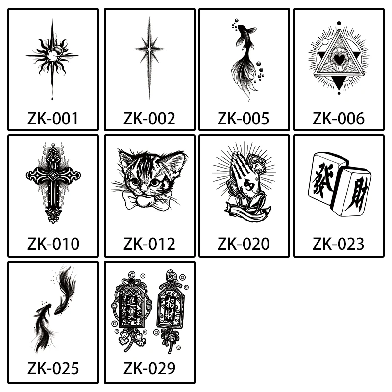 High Quality New Herbal Koi Pisces Tattoo Sticker Semi-Permanent Waterproof Sweatproof Design for Arm Use