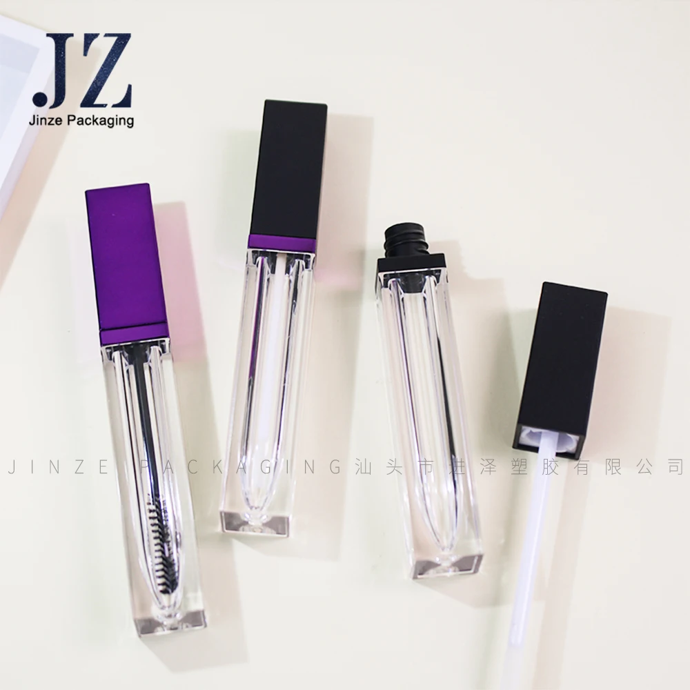Square Glass Lip Gloss Liquid Empty Square Diamond Case Lipgloss And