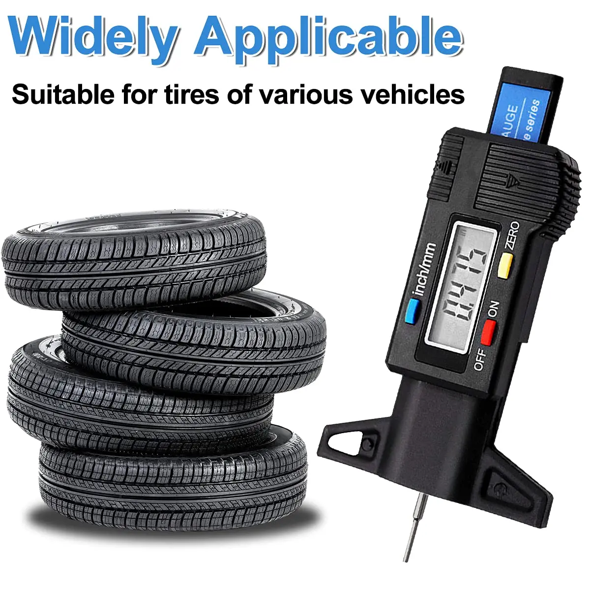 LCDデジタルタイヤトレッド深度ゲージVernierキャリパー測定