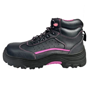 Factory Outlet New Style Safety Shoe for Women Anti Smash Puncture-proof Work Footwear High Quality Smooth Leather Security Shoe