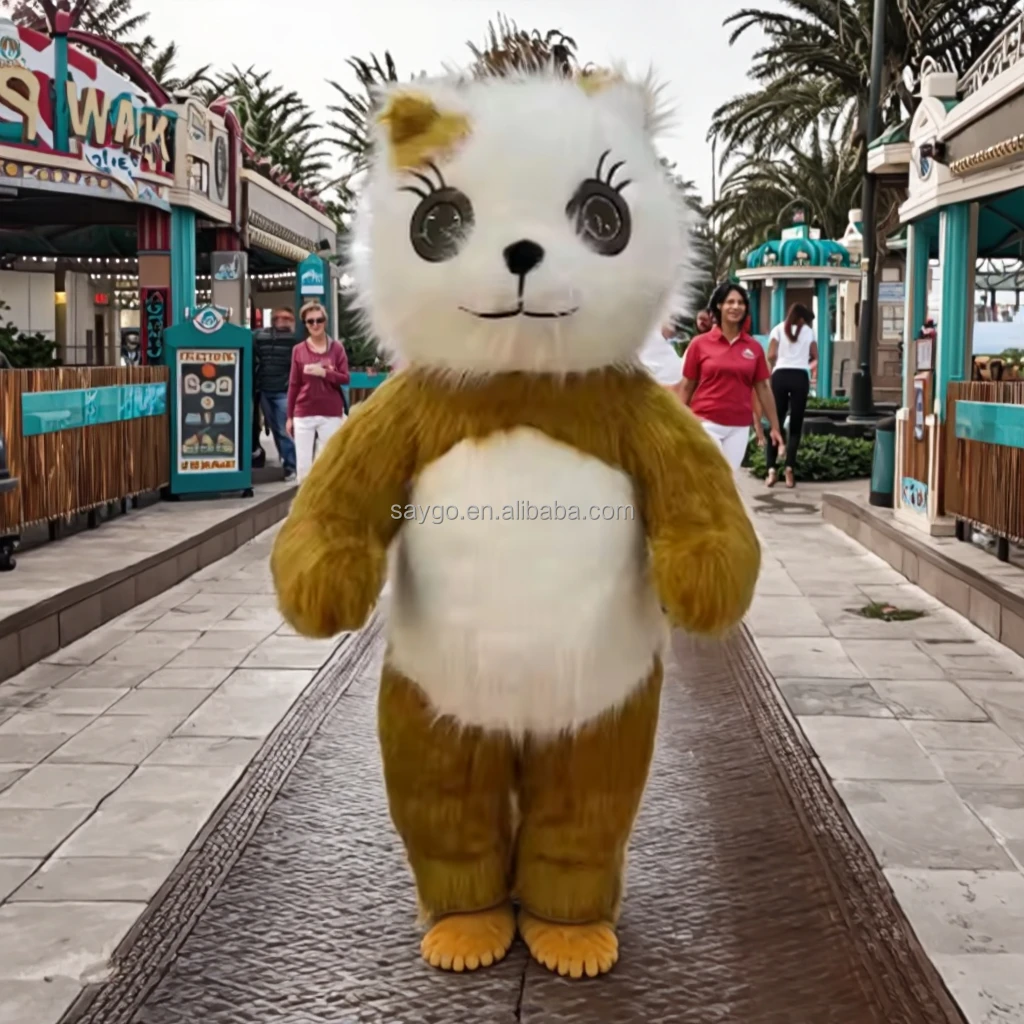 Custom Handmade Furry Giant Adult Inflatable cat Cartoon Mascot Costume for Cosplay 2m/2.6m Inflatable cat Suit Costumes