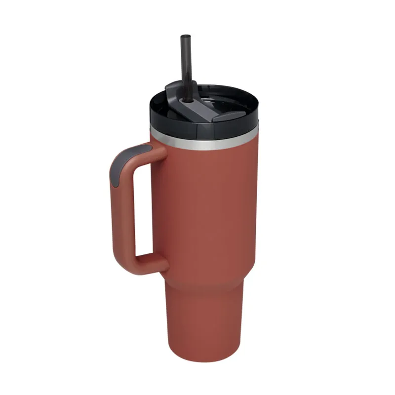 1pc, Stanly Cup With Lid And Straw, 40oz/1200ml Heavy Duty Water