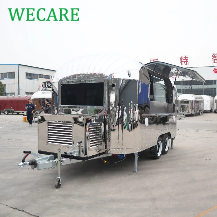 Wecare Large Mobile Shop Airstream Trailer Stainless Steel Pasta Fast Food  Truck for Sale Europe - China Food Trailer, Food Truck