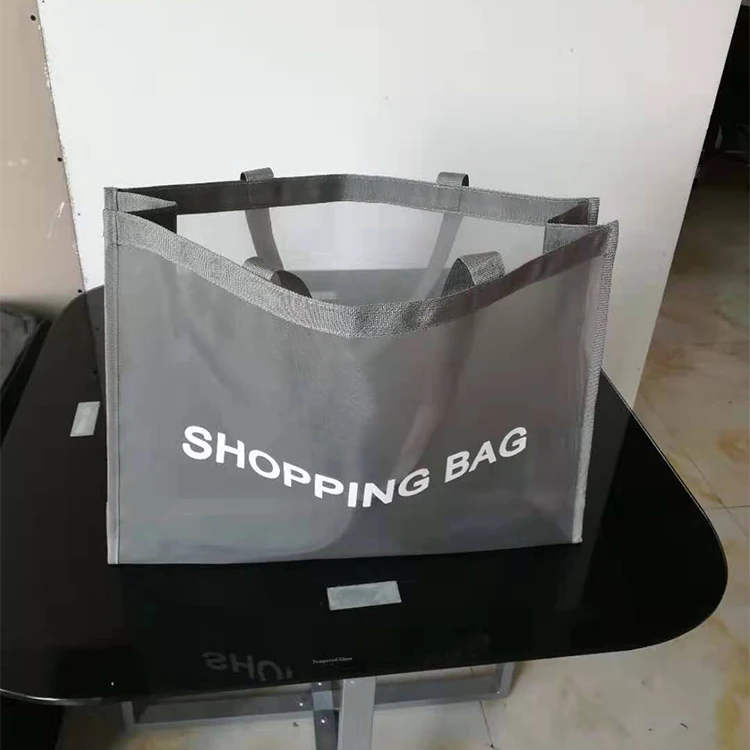 Customized Large Capacity Foldable Nylon Mesh Beach Tote Bag Medium Size Leopard Promotional Shopper Carry Bag Recyclable