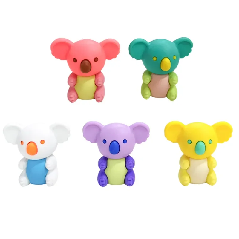 Soododo Cute Cartoon Animals Models Eraser Colorful Giraffe Monkey ...