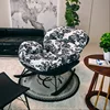 Black base-yangmei flower seat cushion