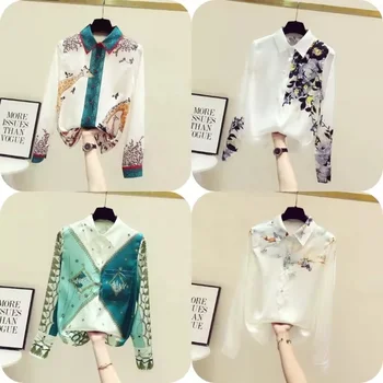 Wholesale 2024 Autumn New Style Korean Retro Temperament Satin Solid Color Loose and Thin Lapel Long-sleeved Bottoming Shirt