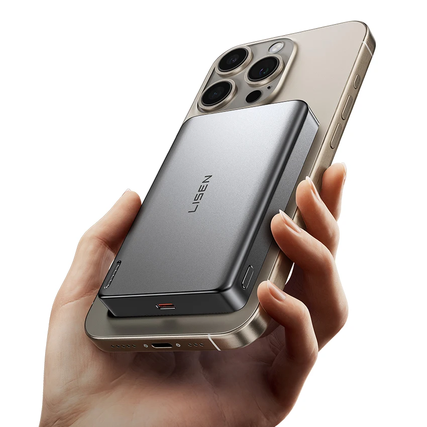 ESR Béquille Sans Fil Power Bank 10000mAh Compatible Avec MagSafe Power Bank / Chargeur Sans Fil Magnétique Pour IPhone 16/15/14/13/12 Series / Chargeur Portable Avec Câble USB-C / Tout Neuf