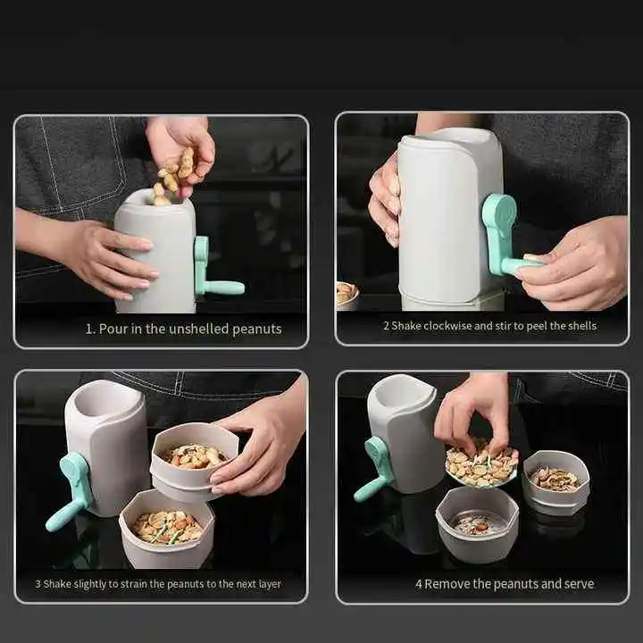 Kitchen Tools Mini Hand Crank Manual Peanut Sheller Chestnut Cutter Sheller Pecan Walnut Melon Seed Opening Tool Pecan Peeler