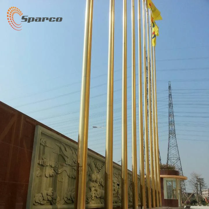 Sparco 6-100M Aluminum/Stainless Steel Flag Pole Outdoor Conical Stainless Steel Automatic Motorized Flag Pole Foundation Design