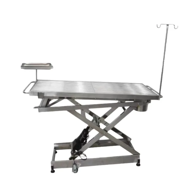 Durable Professional Veterinary Equipment Stainless Steel  Hydraulic Veterinary Surgical Lifting Animal Pet Operation Table