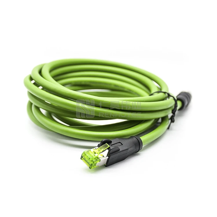 M12 Power Ethernet Cable with M12 Connector Can Bus