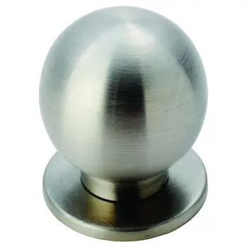 Stainless steel furniture cabinet drawer door spherical knob with separate rose 25mm, 30mm