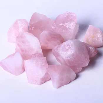 Wholesale Spiritual Healing Stones Home Decoration Rough Pink Rose Quartz Crystal Image Folk For Home Decoration
