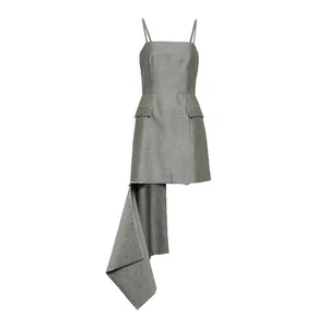 Factory Customized Wholesale Summer Customized Diagonal Zippered Mini Dresses