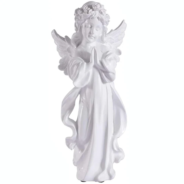 Customized wings Elegant Wonderful Design Cardinal Holly Angel Statue Polyresin High Quality Gifts Home Decor Resin Figurine