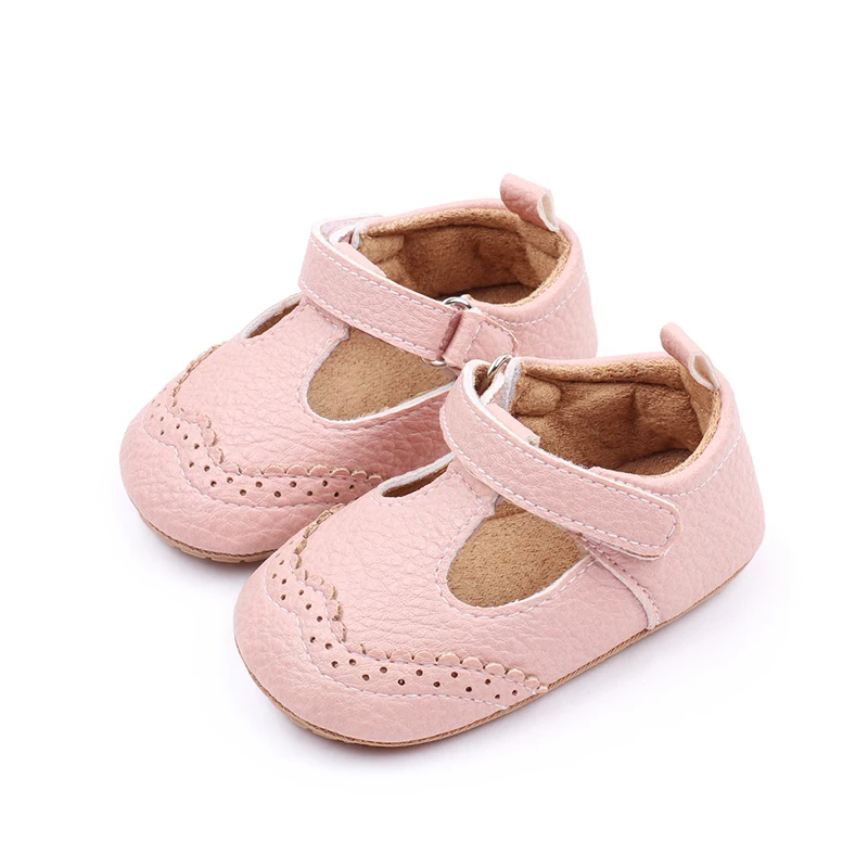 New British Style Pure Color Hollow PU Leather Baby Summer Simple Leisure Toddler Sandals details