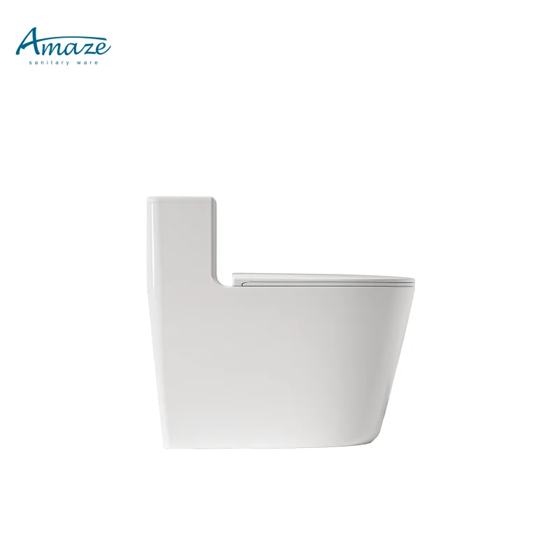 New design modern ceramic toilet bathroom floor mounted one piece water closet wc siphonic flushing toilet commode factory