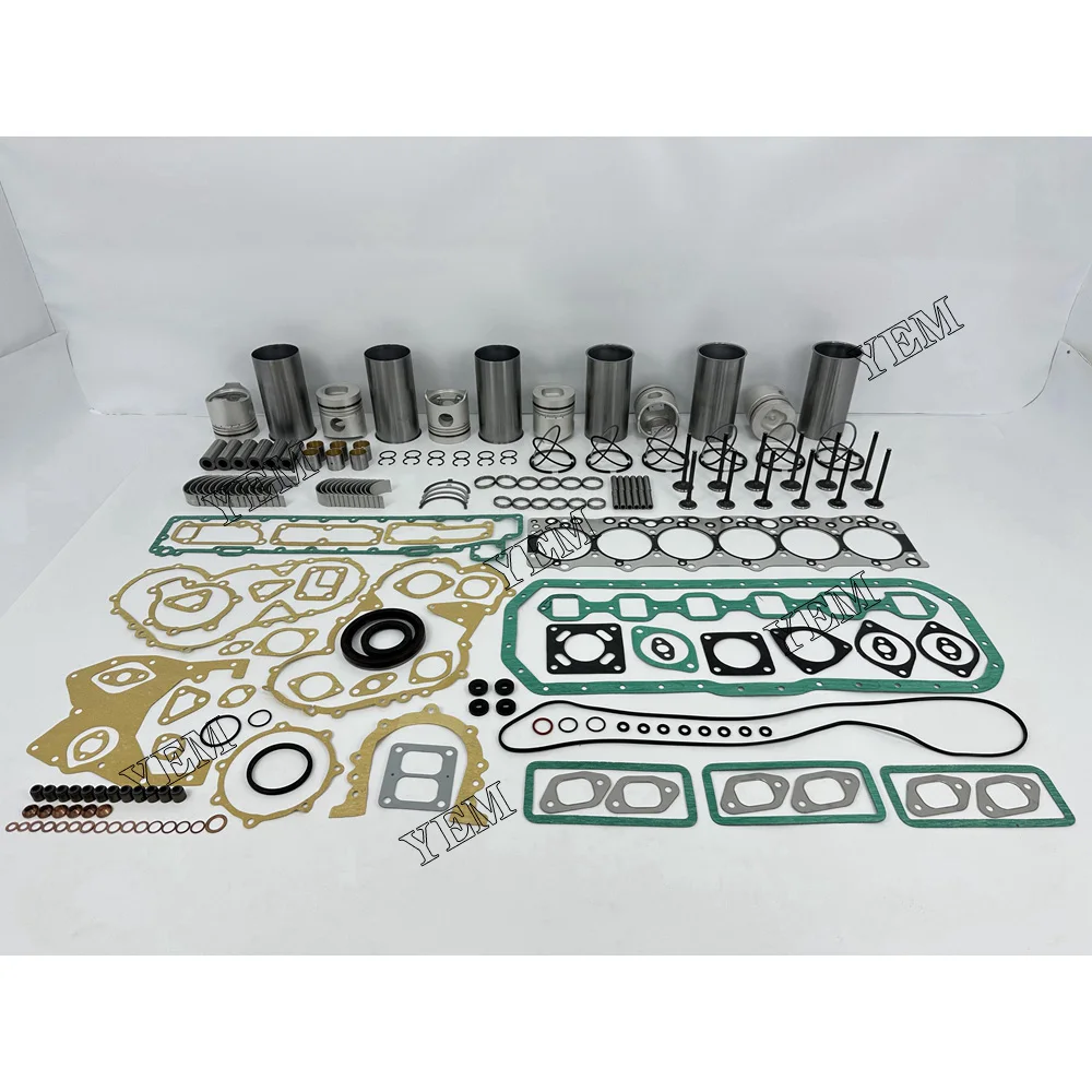 For Isuzu 6BB1 Overhaul Kit With Piston Rings Bearings Piston Rings Full Gasket Set Valve Liner Kit Engine Spare Parts