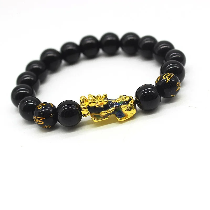 Customized Crystal Bracelet with 24k Gold Piyao for wealth
