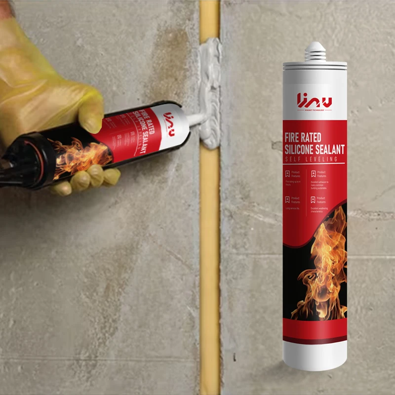 Factory Price 300ml Heat Resistant Fireproof Silicone Sealant Firestop for Fireplace