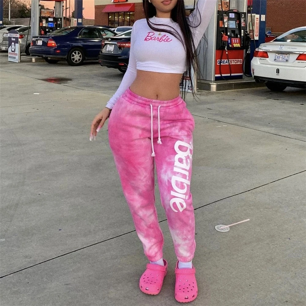 OJW4840M Tie-dye casual sportswear Fashion 2 piece trouser set Hot sale women's clothing