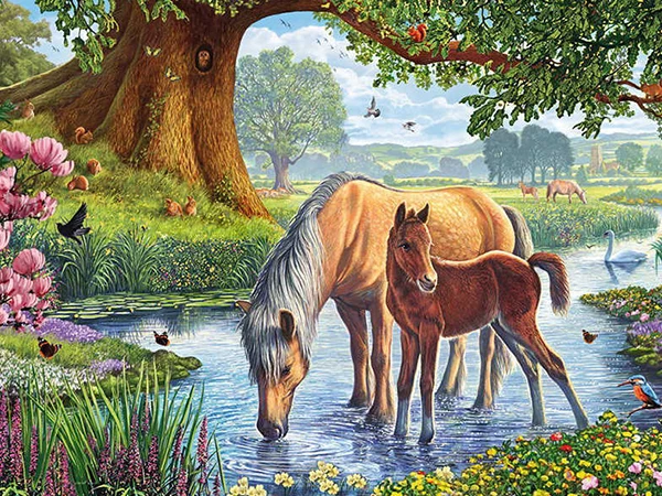 lansure 5d diamond painting horse flower