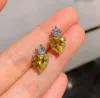 Ear studs-Yellow Diamond