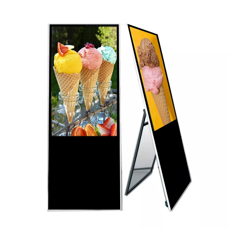 Portable Digital Poster Lcd Android Smart Indoor Advertising Player Screen Display Board Digital Signage and Displays