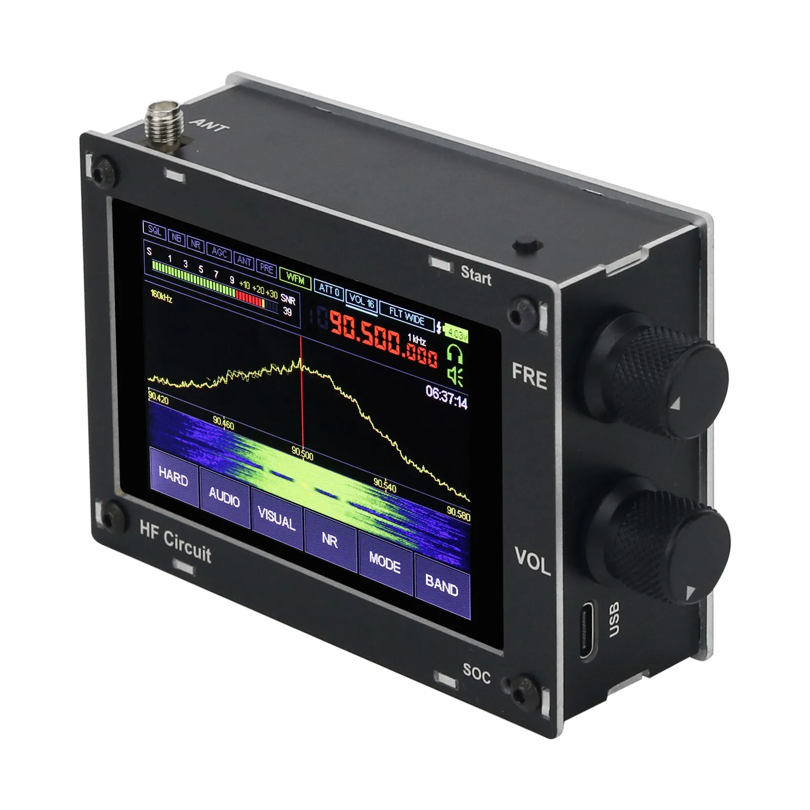 Hifi Audio MALAHIT SDR 50KHz-2GHZ DSPSDRレシーバーラジオ1.10C  AM/SSB/NFM/WFMスピーカーブラック付き| Alibaba.com