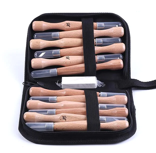 12 Piece Sharp Woodworking Tools Wood Carving Chisel Set Great For ...