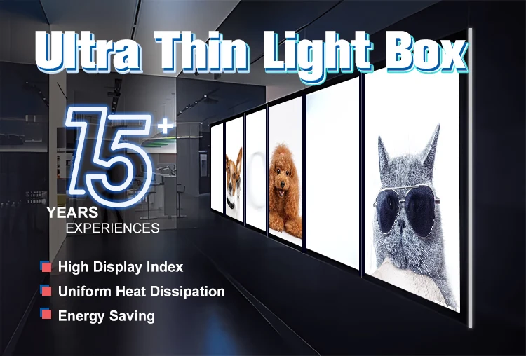 Diffuse LED Lattice Backlit Aluminum Alloy Frame Light Box