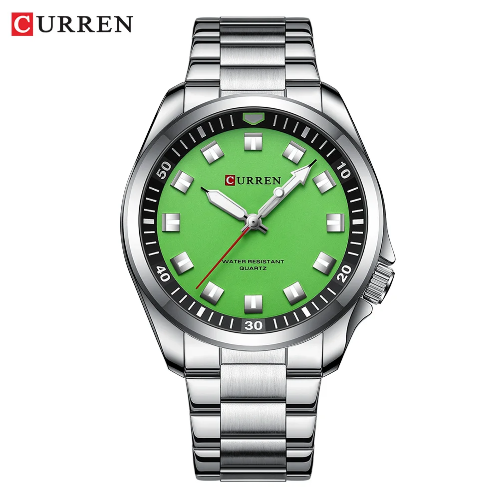 CURREN 8451 Trendy Customize High Quality Top Brand Waterproof Clock Fashion Quartz Watches for Men Clock Stainless Steel Band
