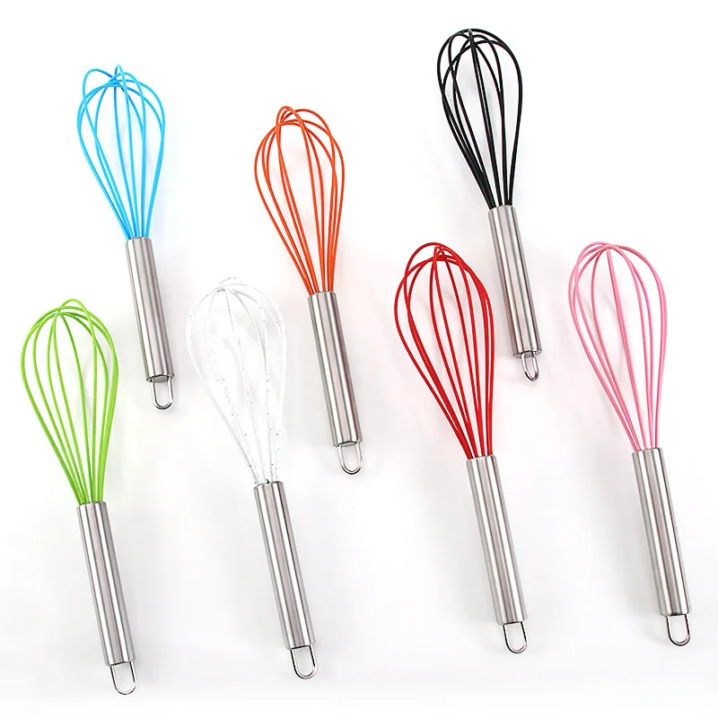 Wholesale Baking Utensils Nonstick Balloon Silicone Egg Whisker Semi